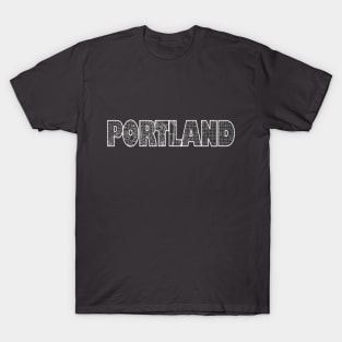 Portland Street Map T-Shirt